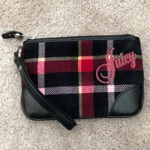 Y2K Juicy Couture Plaid/Velvet Wristlet